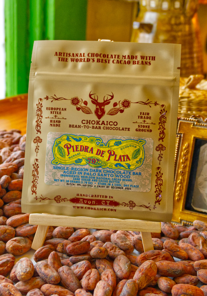 Piedra de Plata 70% Dark Chocolate Aged in Palo Santo wood - Manabi, Ecuador