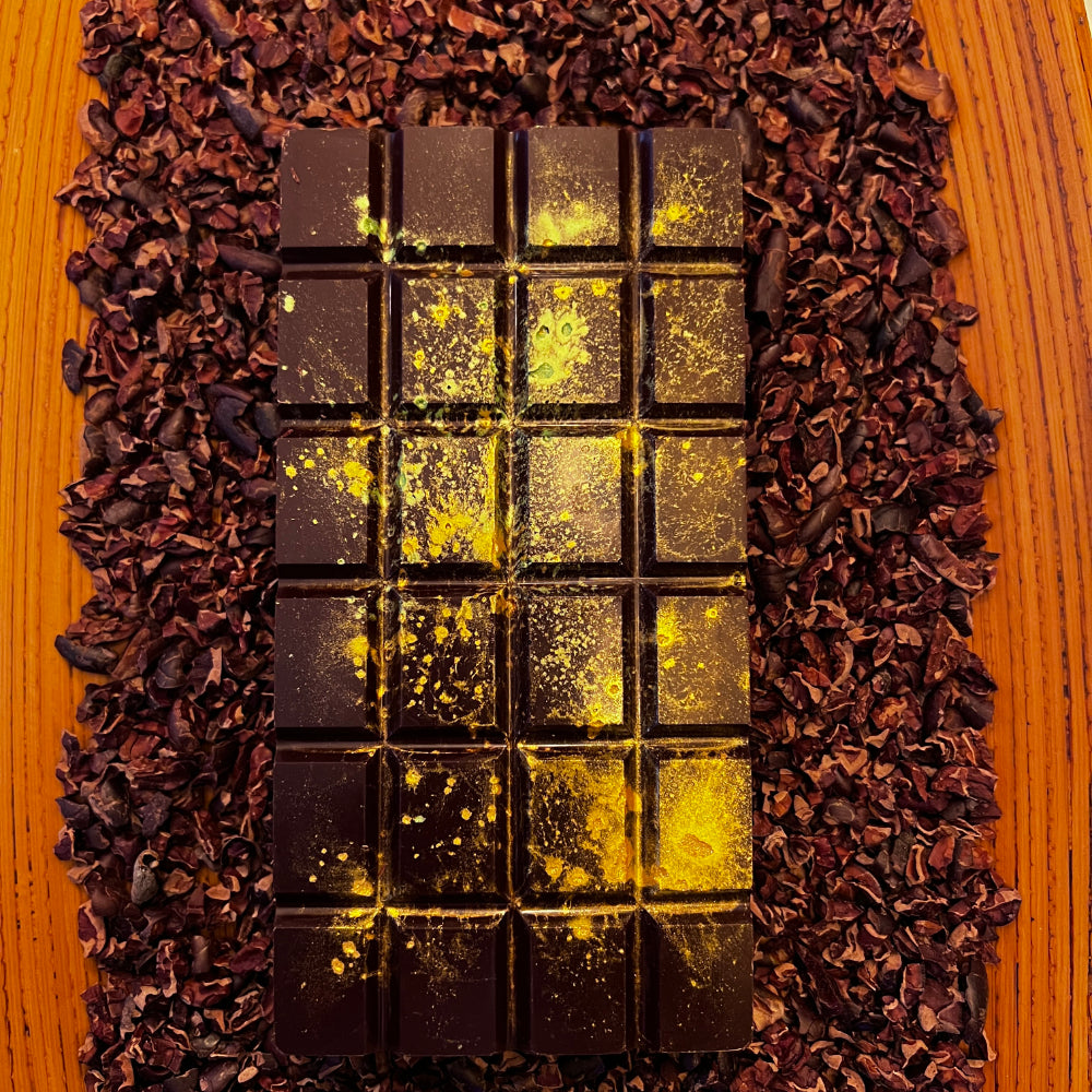 The Dubai bar with 70% Costa Esmeraldas Dark chocolate -All-Vegan