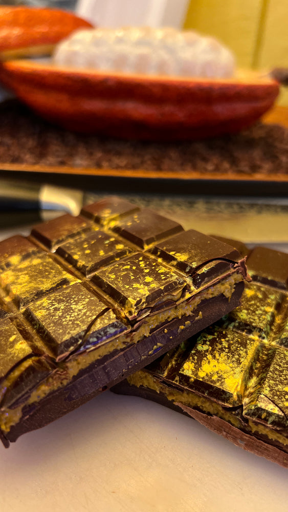 The Dubai bar with 70% Costa Esmeraldas Dark chocolate -All-Vegan