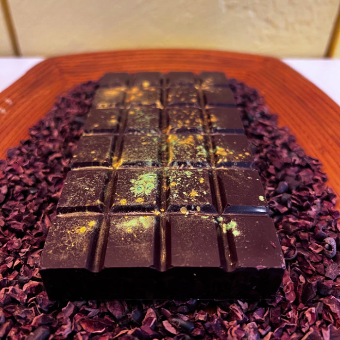 The Dubai bar with 70% Costa Esmeraldas Dark chocolate -All-Vegan