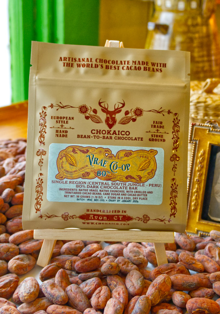 VRAE 80% Dark Chocolate bar - Junín, Ayacucho, Cusco -Peru