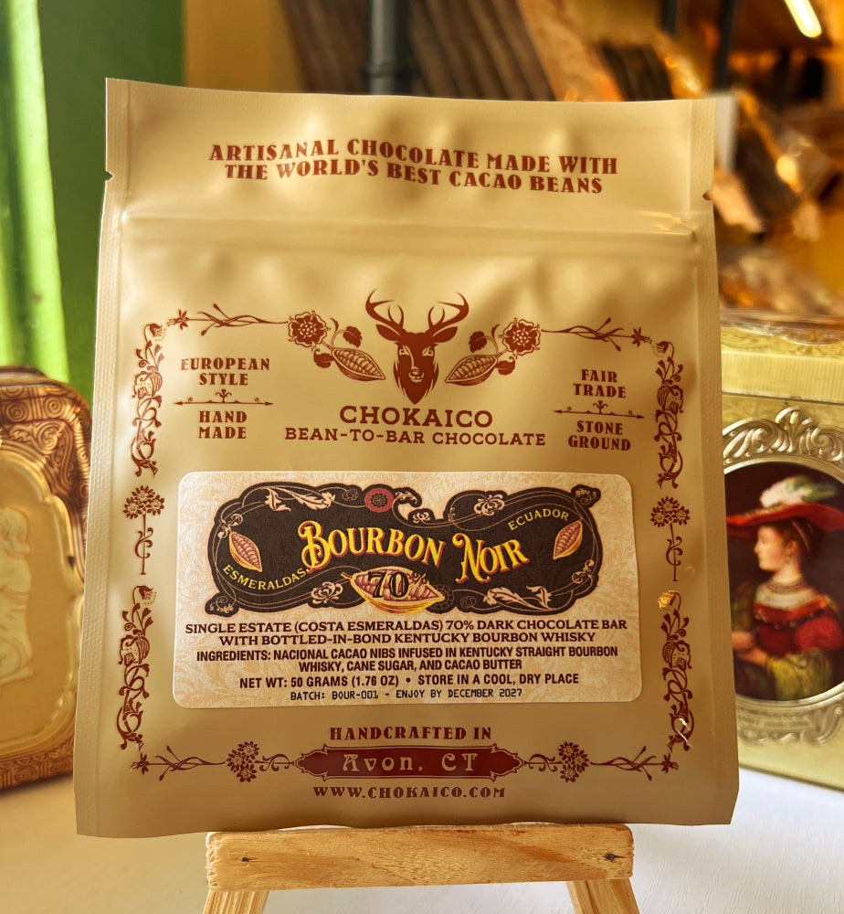 Bourbon Noir with Costa Esmeraldas 70% Dark Chocolate -Muisne, Esmeraldas Province, Ecuador