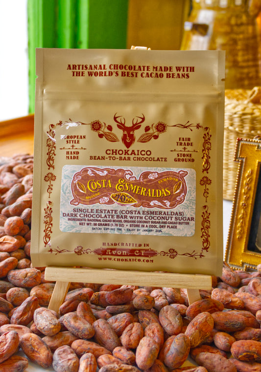 Costa Esmeraldas 70% Dark Chocolate -Muisne, Esmeraldas Province, Ecuador Sweetened with Coconut Sugar