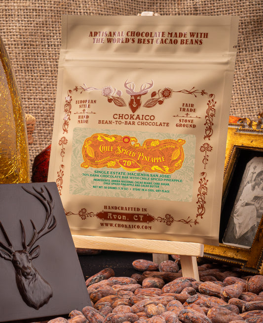 Chile Spiced Pineapple with 70% Hacienda San Jose - Los Rios Province - Ecuador Dark Chocolate