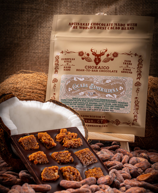 Cocada Esmeraldeña with Costa Esmeraldas 70% Dark Chocolate -Muisne, Esmeraldas Province, Ecuador