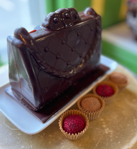 Pre-order Now! -Dark Chocolate Purse with strawberry truffles -All vegan